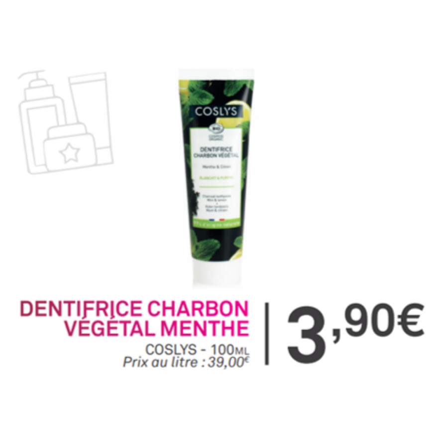 dentifrice charbon menthe